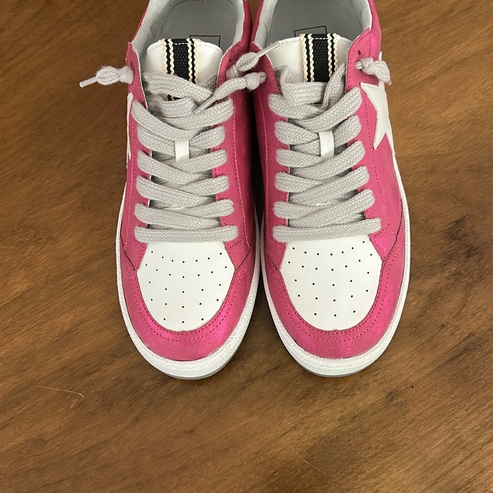 ShuShop Pink and White Low-Top Sneakers NWOT